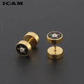Barbell Dumbbell Stud Earrings — Stainless Steel