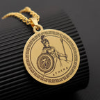 Athena Medusa Shield Pendant — Stainless Steel