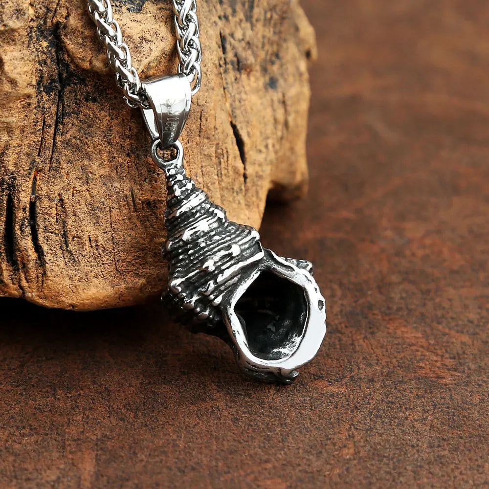 Seashell Pendant — Stainless Steel