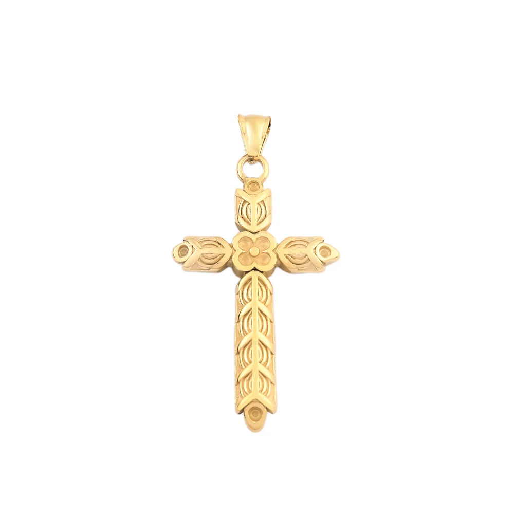 Gothic Cross Steel Pendant Vintage Rhombus Biker