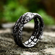 Emerald Snake Stainless Steel Ring