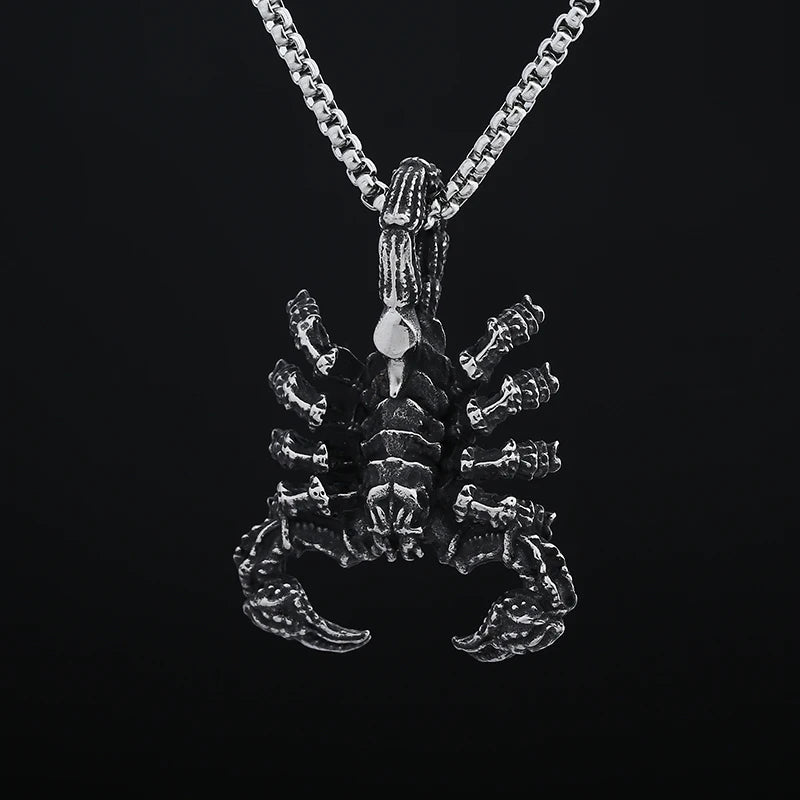Scorpion Pendant Necklace — Stainless Steel
