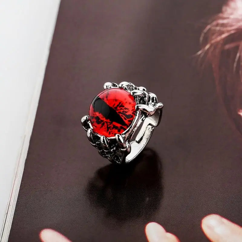 Demon Eye Steel Ring Skeleton Trendsetter Single