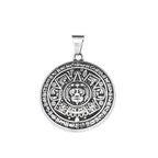 Mayan Symbol Pendant — Black Stainless