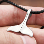 New Fashion Vintage Whale Fish Tail Pendant Necklaces For Men Women 316L Stainless Steel Punk Sea Animal Jewelry Gifts Wholesale