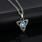 Moonstone Celtic Knot Pendant — Stainless
