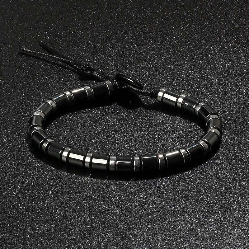 Fashion Wave Hematite Magnetic Bracelet Men Original Beaded Hematite Energy Bracelets for Women Positive Energy Jewelry