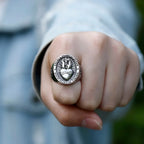 Sacred Heart Jesus Cross Ring for Men and Women — Stainless Steel