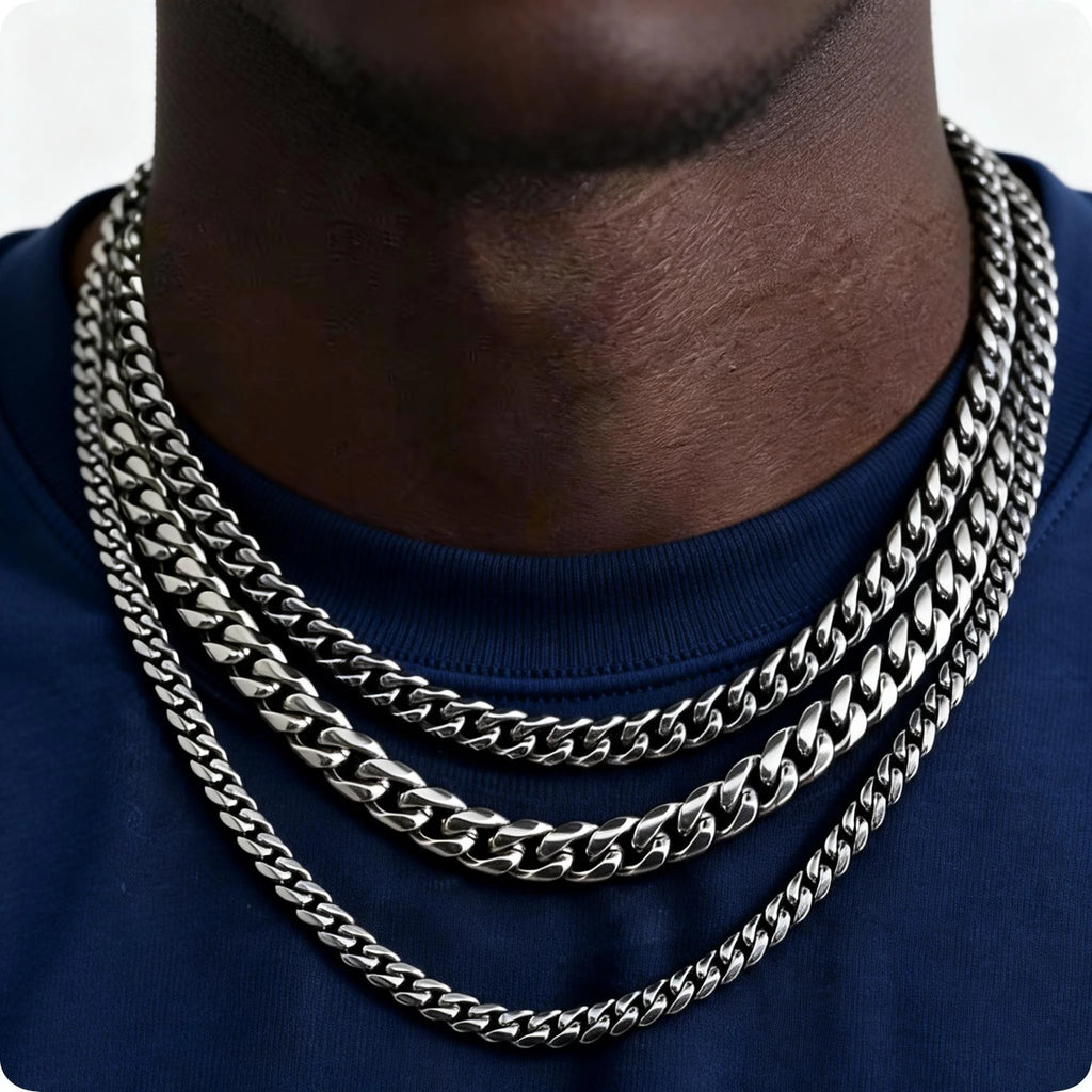Cuban Chain Necklace 3-7mm — Stainless