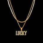Personalized Custom Zircon Name Necklace Stainless Steel for Women Men Double Layers Zircon Twist Chain Birthday Jewelry Gift