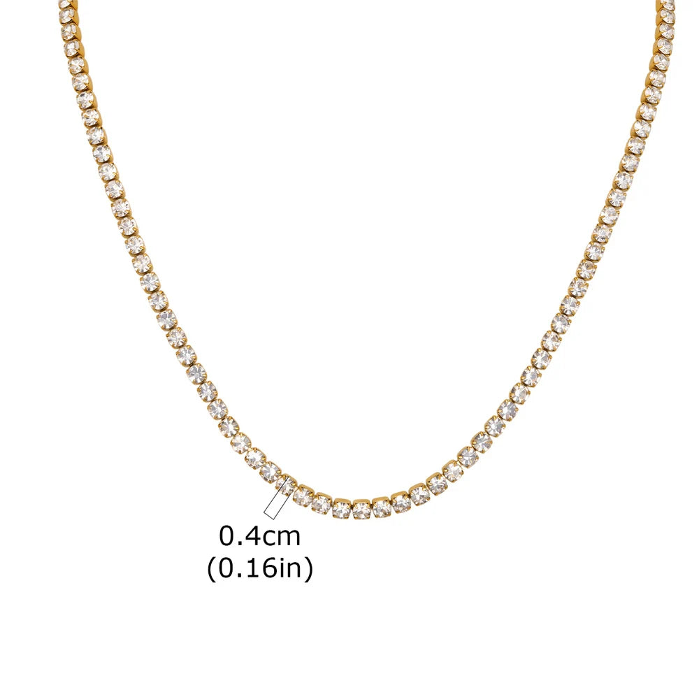 Iced Out Tennis Chain 4mm — Stainless
