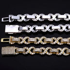 Iced Out Infinity Bracelet Stainless Steel 10MM