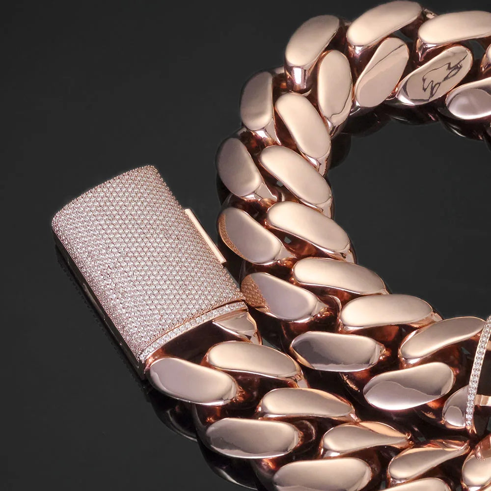 Rose Gold Cuban Chain Necklace 30/40MM Heavy