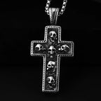 Vintage Punk Skull Necklace for Men Women 316L Stainless Steel Necklaces Men's chain Fashion Male Kiss Jewelry OSDZ201