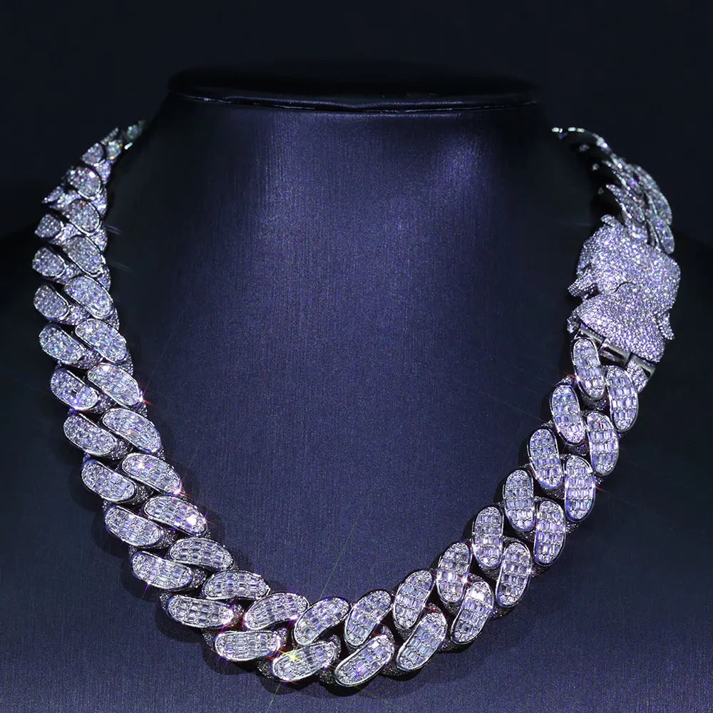 Iced Out Cuban Necklace Stainless Steel 18MM