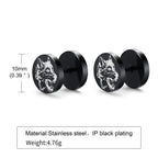 Wolf Stud Earrings — Stainless Steel