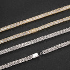 Stainless Steel Tennis Cuban Chain Necklace 8MM