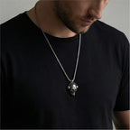 Headphone Skull Pendant Necklace — Stainless Steel