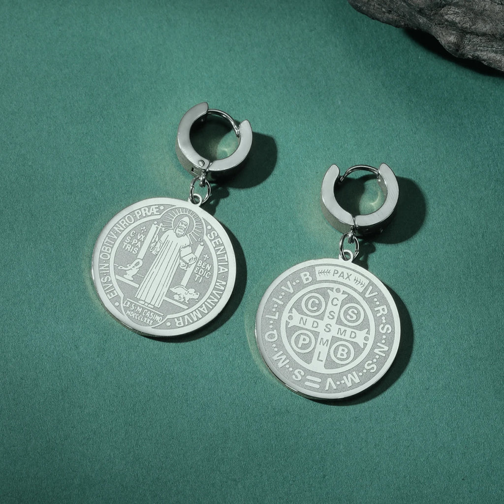 Saint Benedict Pendant Necklace — Stainless Steel