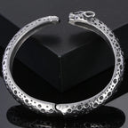 Men's 316l Stainless Steel Leopard Open Bangle Punk Gothic Animal Cuff Bracelet for Man Hip Hop Jewelry Cool Gifts for