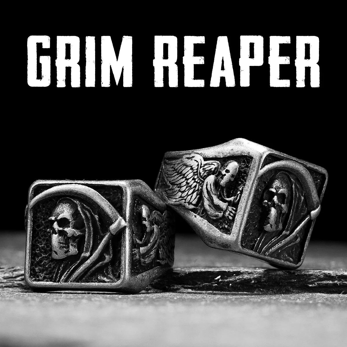 Grim Reaper Skull Ring — Stainless Steel