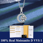 0.5ct-1.0ct VVS1 D Color Moissanite Necklace 925 Soild Sterling Sliver Chain with Certificate Fine Jewelry for Woman Jewelry
