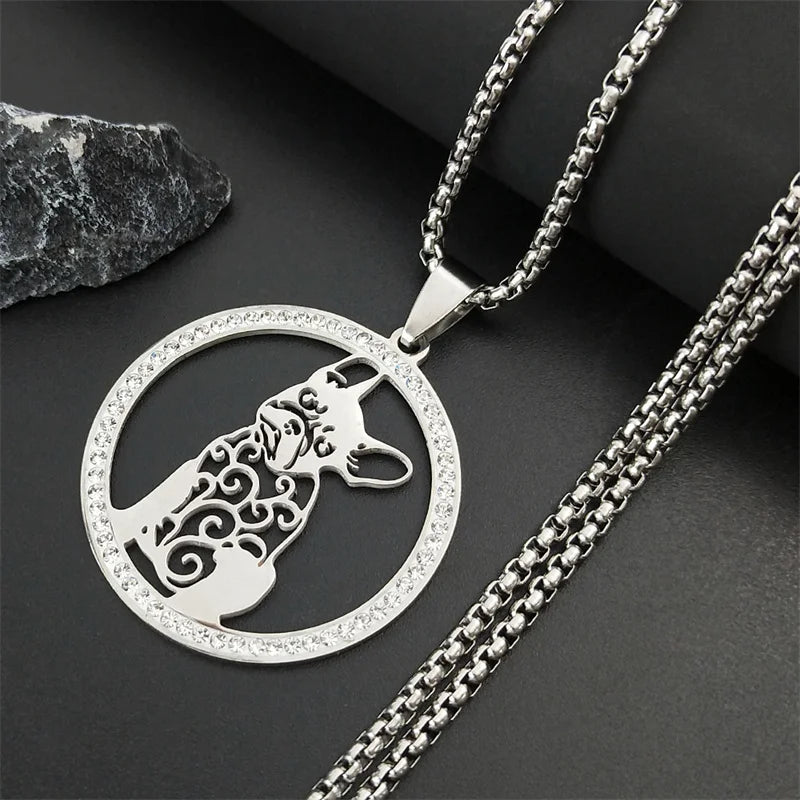 Iced Out Silver Chain French Bulldog Chihuahua