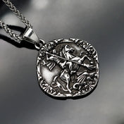 New Jewelry Viking War Horse Greek Latin Knights stainless steel Templar Exquisite Commemorative Seal Pendant Necklace