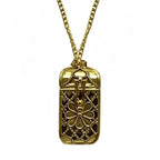 Mini Tarot Cards Pendant Necklace Colorful Antiqued Brass Cage Pendant with 22 Major Arcana Spiritual Jewelry Tarot