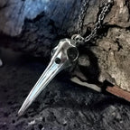 Men's Fashion Raven Head Odin Pendant Necklace 316L Stainless Steel Punk Hip Hop Teen Animal Personality Jewelry