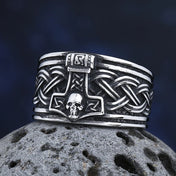 Vintage Viking Thor Skull Ring — Stainless Steel