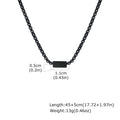 Letter Box Chain Pendant Necklace — Stainless Steel