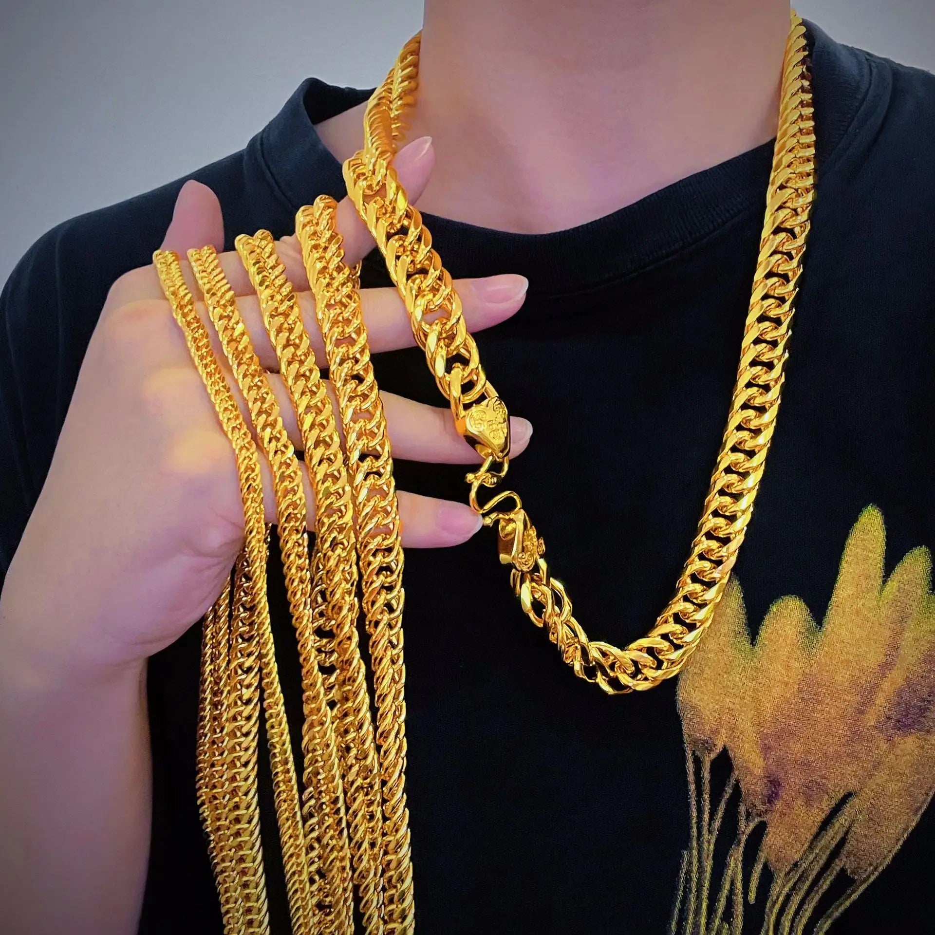 Statement Gold Pendant Necklace