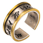 Anubis Symbol Obelisk Totem Ring for Men — Silver-Tone