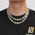 Cross Chain Necklace Iced Out Eye CZ Diamond