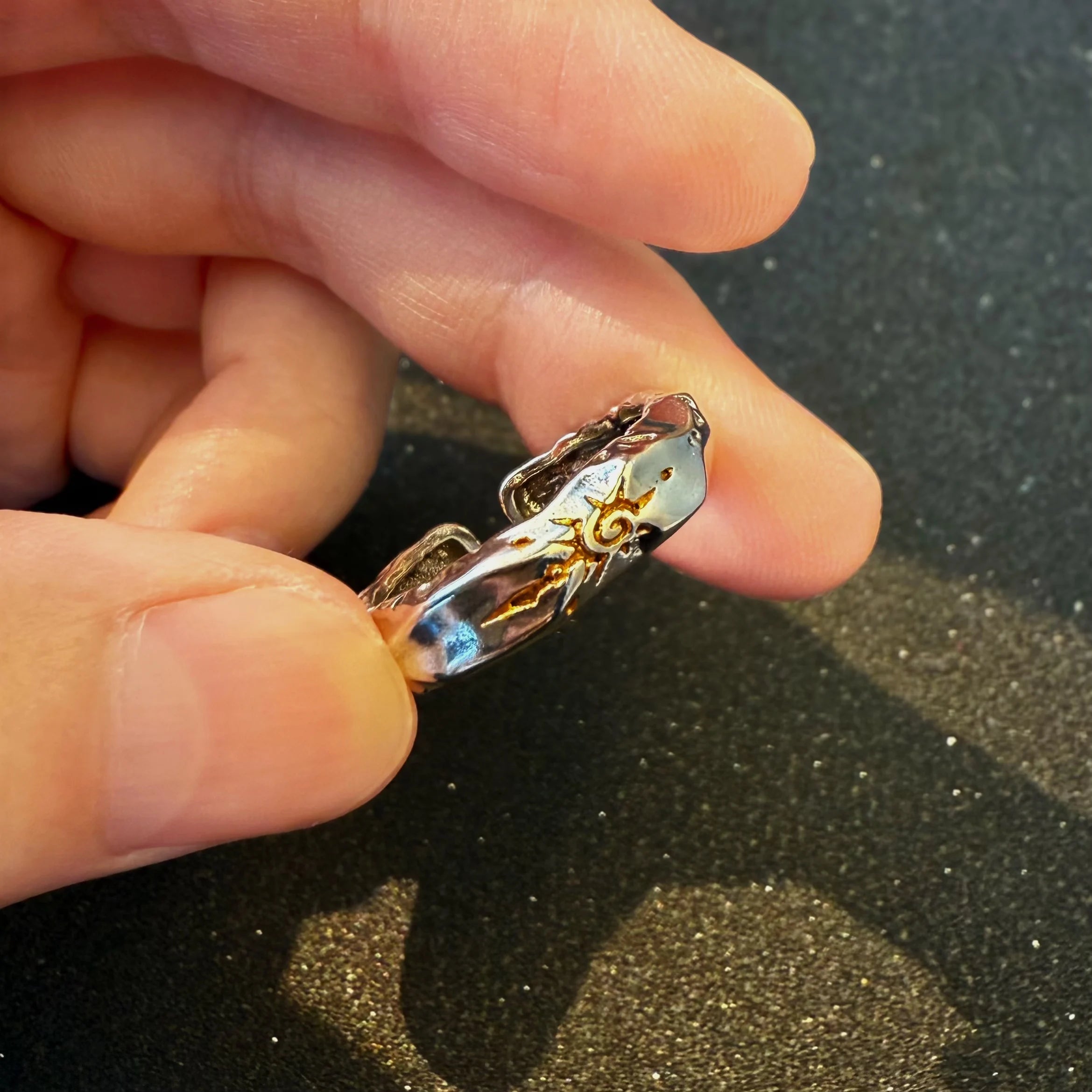 Retro Sun Rune Totem Adjustable Open Ring For Men Punk Gothic Edgy Copper Jewelry Unisex Elegant Vintage Accessories Trendy Gift