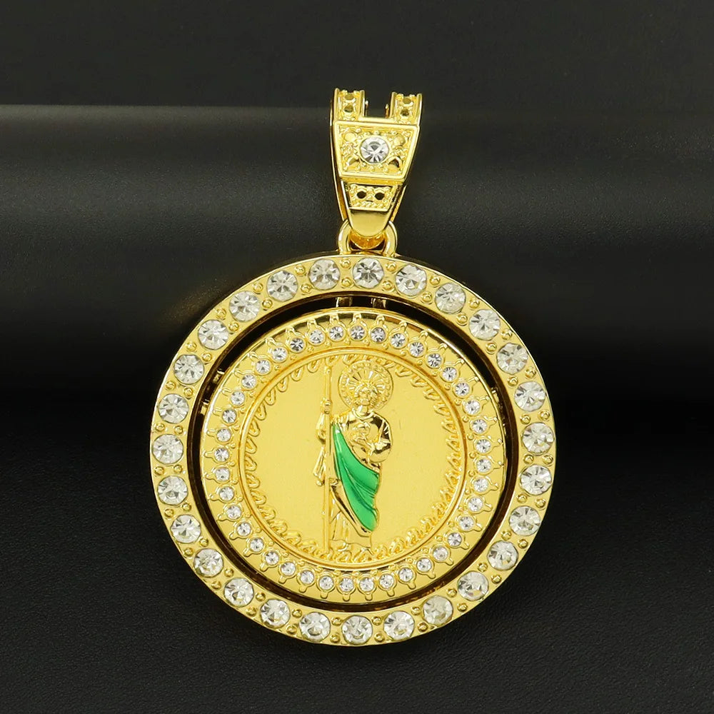 St. Jude Pendant Necklace — Cuban Chain