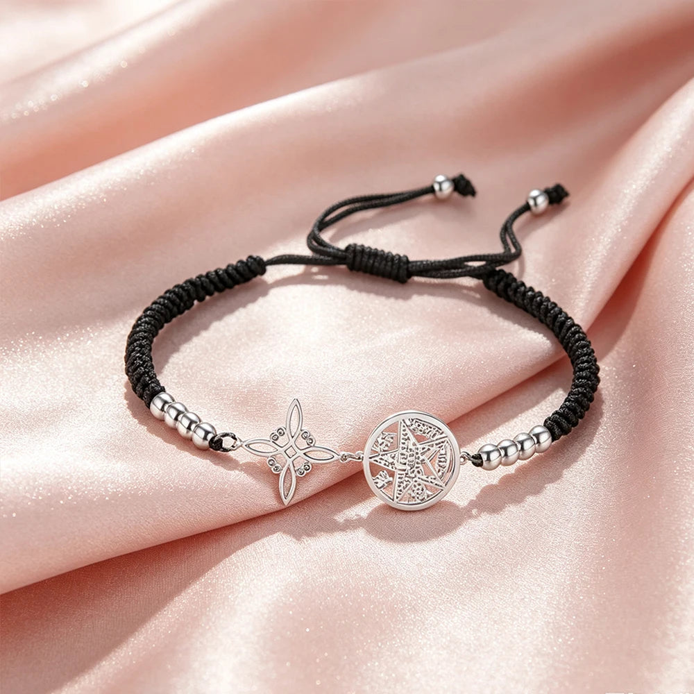 Witch Knot Pentagram Tetragrammaton Bracelet — Stainless Steel