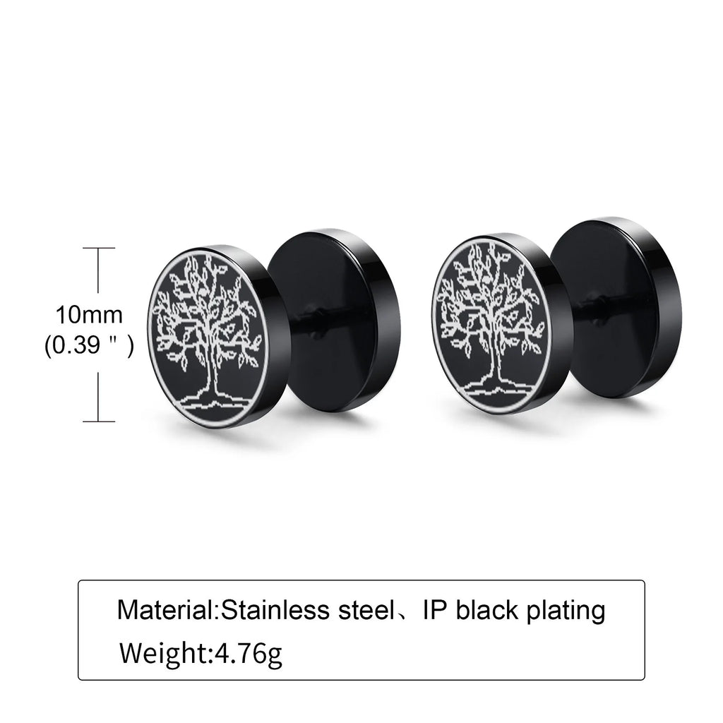 Wolf Stud Earrings — Stainless Steel