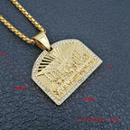Last Supper Door Pendant Necklace — Stainless Steel