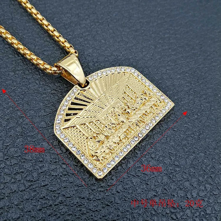 Last Supper Door Pendant Necklace — Stainless Steel