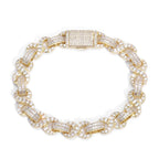 Iced Out Cuban Chain Necklace Stainless Steel 10MM