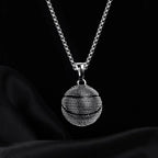 Stainless Steel Basketball Pendant Necklace