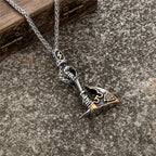 Never Fade Norse Runes Vikings Ax Necklaces Men Stainless Steel Self-defense Hatchet Pendant Valknut Amulet
