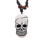 FX020 Ox bone carving necklace skull pendant Punk Choker Retro Jewelry Tribal style Imitation Yak Bone necklace Amulet