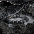 Block Volcanic Lava Stone Bracelet Men Black Classic Matte Obisidian Labradorite Bead Jewelry Women Birthday Gift for