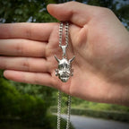 Japanese Hannya Mask Pendant Necklace — Stainless Steel