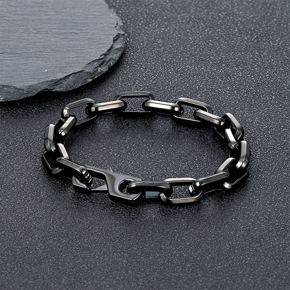 Charm Simple Cuba O-chain Bracelet Men Women Fashion Dubai Link Punk Hip Hop Stainless Steel Couple Bangle Trendy Jewelry Gifts