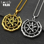 Star Celtic Steel Pendant Vintage Witch Knot Pentagram