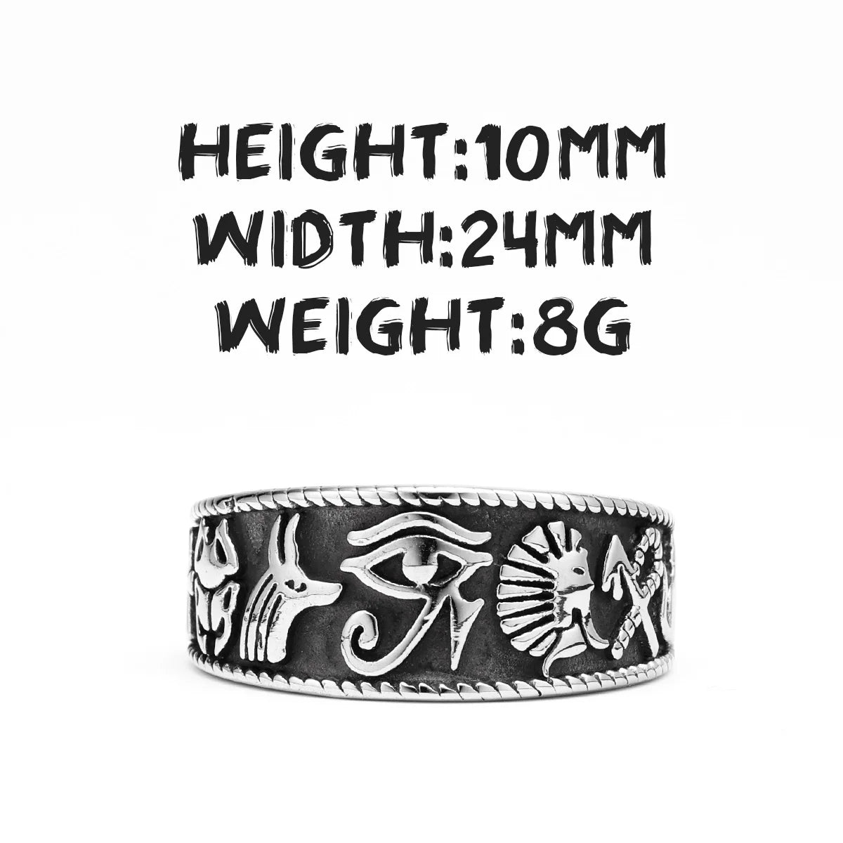Egypt Pharaoh Eye Ring — Stainless Steel